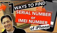 How To Find Serial Number or IMEI Number of iPhone
