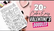 Easy and Cute Valentine's Day Doodles Ideas for your Bullet Journal