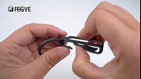 FEGVE Keychain Clip, Titanium Belt Clip Key Clip with Key Ring, Key Chain Clip Belt Key Holder Black Keychain for men(Grey)