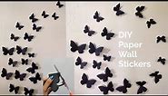 Easy Paper Butterfly wall decoration/diy butterfly wall decoration ideas