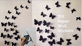 Easy Paper Butterfly wall decoration/diy butterfly wall decoration ideas