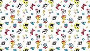 Retro Arcade Games icons seamless pattern looping background animation