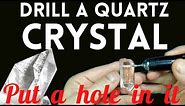 Drill A Quartz Crystal How to Drill A Gemstone Crystal & Make a Pendant or Bead Using a Flexshaft