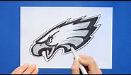 How to draw the Philadelphia Eagles Logo (NFL Team)