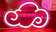 Anime Red Cloud Neon Signs Dimmable Game Neon Light up Sign for Gaming Computer Room Wall Decor,Hanging USB Powered LED Cloud Night Light Teens Birthday Gifts Bedroom Aesthetic Decorations,12x7in