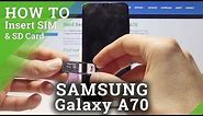 How To Install SIM & SD Card in Samsung Galaxy A70 - Inserting SIM & SD Card