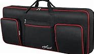 61 Key Keyboard Case Soft (Interior: 39.5"x15.8"x4.8") Not Compatible with All Korg, Waterproof Piano Case with Handles and Adjustable Shoulder Straps, Padded Electric Keyboard Gig Bag with 3 Pockets