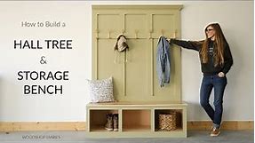 How to Build a Mudroom Storage Bench and Hall Tree