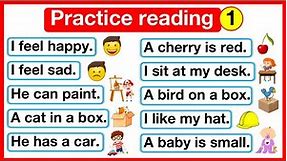 Practice reading sentences 1 🤔 | Reading lesson | Kids & beginners | Learn with examples