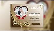 Professional Wedding Invitation Card Design || Photoshop cc Tutorial