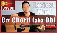 Easiest Way to Play C# Chord on Acoustic Guitar | C Sharp Chord on Guitar
