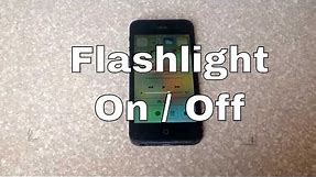 How to turn the led light / flashlight on and off iPhone 4S, 5, 5c, 5s