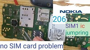 Nokia 206 start up phone without SIM1 not using SIM2 SIM IC jumper 206 Sim card registration failed
