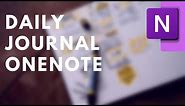 OneNote Bullet Journal - Digital 5 Second Journal on Microsoft One Note