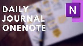 OneNote Bullet Journal - Digital 5 Second Journal on Microsoft One Note