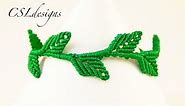 Macrame leaf bracelet