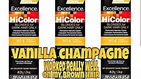 Loreal Hicolor/ vanilla champagne hair test on the drak parts of my hair