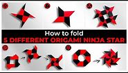 Top 05 Easy Origami Ninja Star - How to Fold @EasyOrigamiAndCrafts