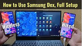 Samsung Dex Detailed Setup and Features with PC/Laptop & TV | Wired & Wireless | Samsung S20 FE 5G