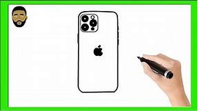 How To Draw iPhone 13 Pro Max | Easy step by step drawing