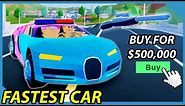 Buying the Bugatti Chiron in Roblox Jailbreak (One of the Fastest Car in Jailbreak)