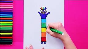 How to draw Number 7 (Numberblocks)