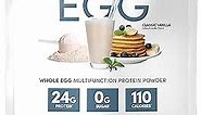 Designer Wellness, Designer Egg, Natural Egg Yolk & Egg White Protein Powder, Keto and Paleo Friendly, Low Calorie, Less Fat and Cholesterol, Classic Vanilla, 12.4 Ounce