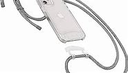 HoldingIT Clear Crossbody Phone Case for iPhone 14 Pro Max with Detachable Lanyard, 2-in-1 Crossbody iPhone Cover with Drop Protection, Adjustable Rope