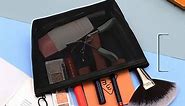 Gidary Mesh Cosmetic Bag Portable Clear Makeup Bags Mesh Zipper 3PCS