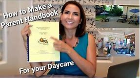 How to Make a Parent Handbook for Your Daycare #familychildcare #parenthandbook #childcare
