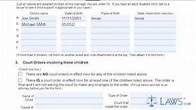 Form Petition for Divorce With Children Texas