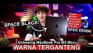 KERENN POLL!! Space Black MacBook Pro M3 Max Unboxing Indonesia 2023
