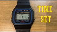 Casio F91W how to set time super quick