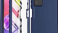 UNPEY for Samsung Galaxy A03s Phone Case: Shockproof Silicone Slim Covers Hybrid Pretty Protective Cell Cases - Durable TPU Dual Layer Drop-Proof Girly Cute Cover (Navy Blue)
