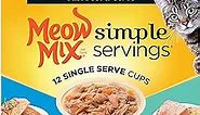 Meow Mix Simple Servings Wet Cat Food, Seafood Variety Pack, 1.3 Ounce Cup (Pack of 12)