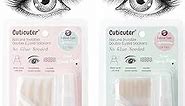 Cuticuter 240Pieces Double Eyelid Tape, Invisible Lace Eyelid Lifter Strips, Natural Fiber Waterproof Eye Lid Contour Stickers for Droopy Lids, Hooded Eyes
