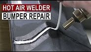 Bumper Repair with Hot Air Plastic Welder