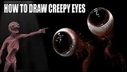 How to draw Creepy Eyes Tutorial - Darian Quilloy