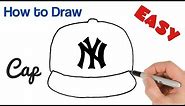 How to Draw a Cap New York Yankees Logo Easy