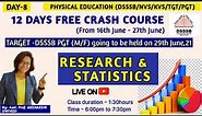 (DAY-8) RESEARCH & STATISTICS | Prepare for DSSSB PGT EXAM Physical Education