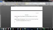 How to make an MLA Works Cited page in Word