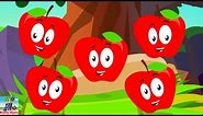 Five Red Apples Song & Cartoon Video for Kids