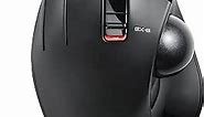 ELECOM EX-G Left Handed Trackball Mouse, 2.4 GHz USB Wireless, Ergonomic, Thumb Control, Tracking Roller Ball, 6 Programmable Buttons, Tilt Scroll