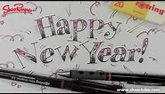 How to draw Happy New Year lettering