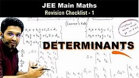 Determinants | Revision Checklist 1 for JEE Main Maths