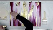 (101) Amazing DIY Pink and Gold Wall Art with Gold Leaf, How to Make Your Own Abstract Art