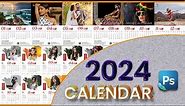 Wall Calendar 2024 Free Psd Templates | Free 2024 Calendar PSD Templates