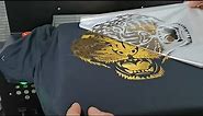 T-shirt clothing digital printing pressing gold foil