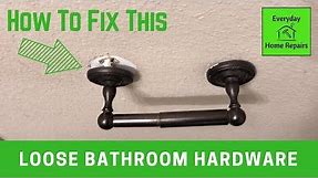 How to Fix a Loose Toilet Paper Holder or Towel Rack