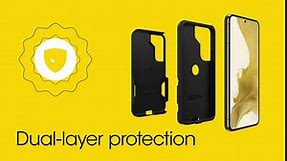OtterBox Galaxy S23 Commuter Series Case - DONT BE BLUE (Blue), slim & tough, pocket-friendly, with port protection